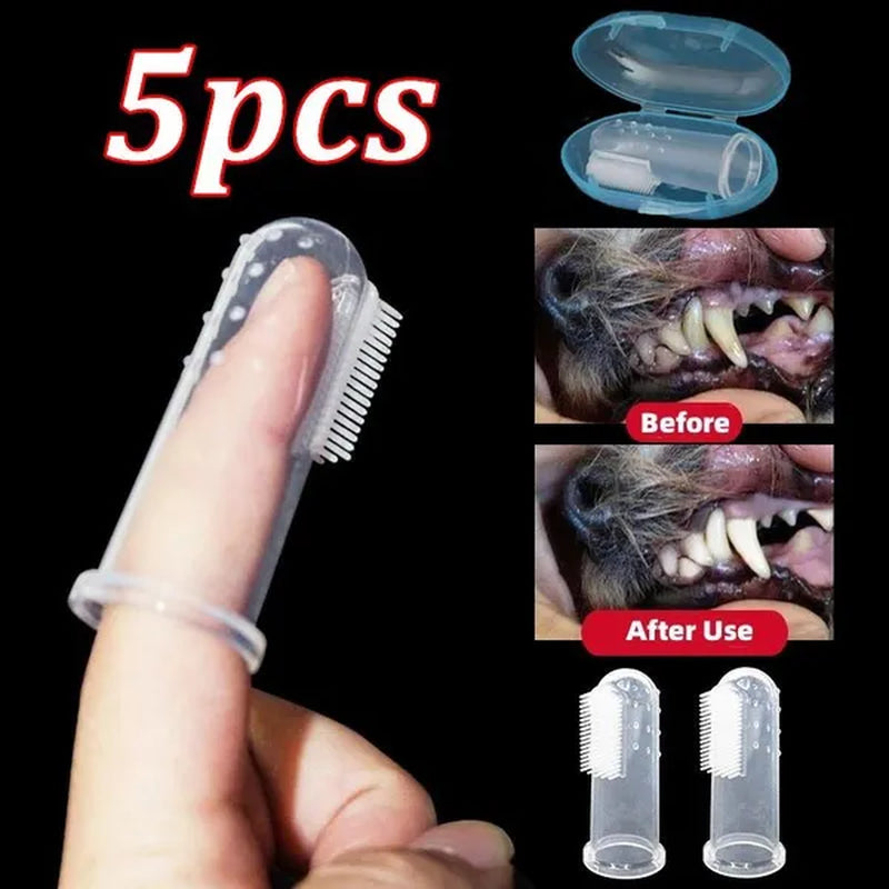 Pet Silicone Finger Cots Toothbrush