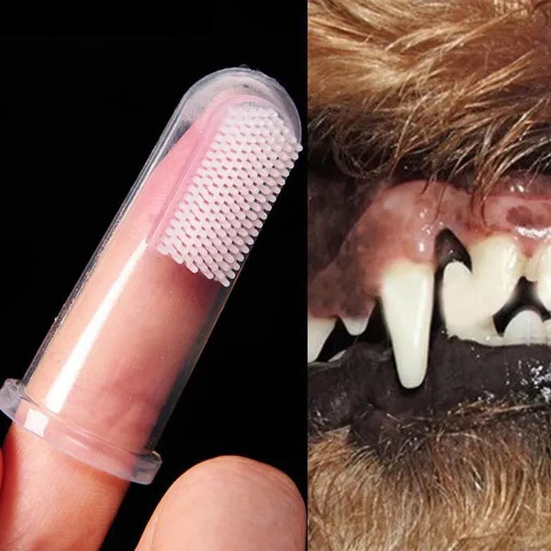 Pet Silicone Finger Cots Toothbrush
