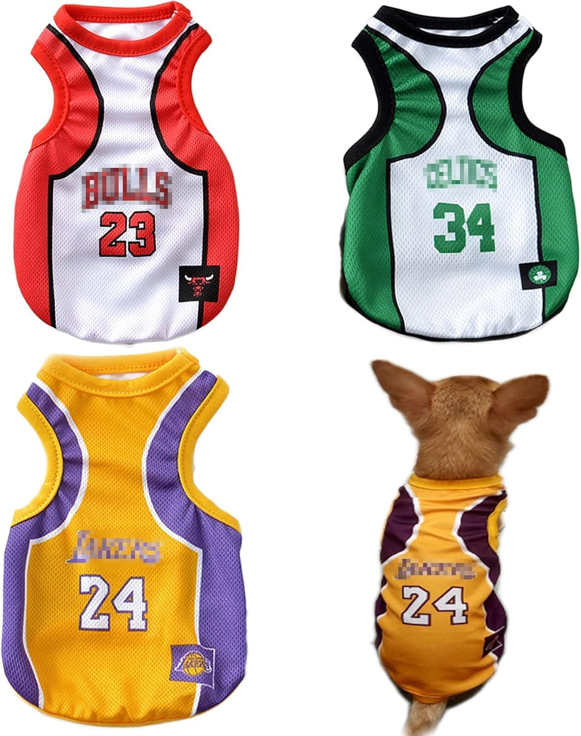3Pack Pet Basketball Jersey 
